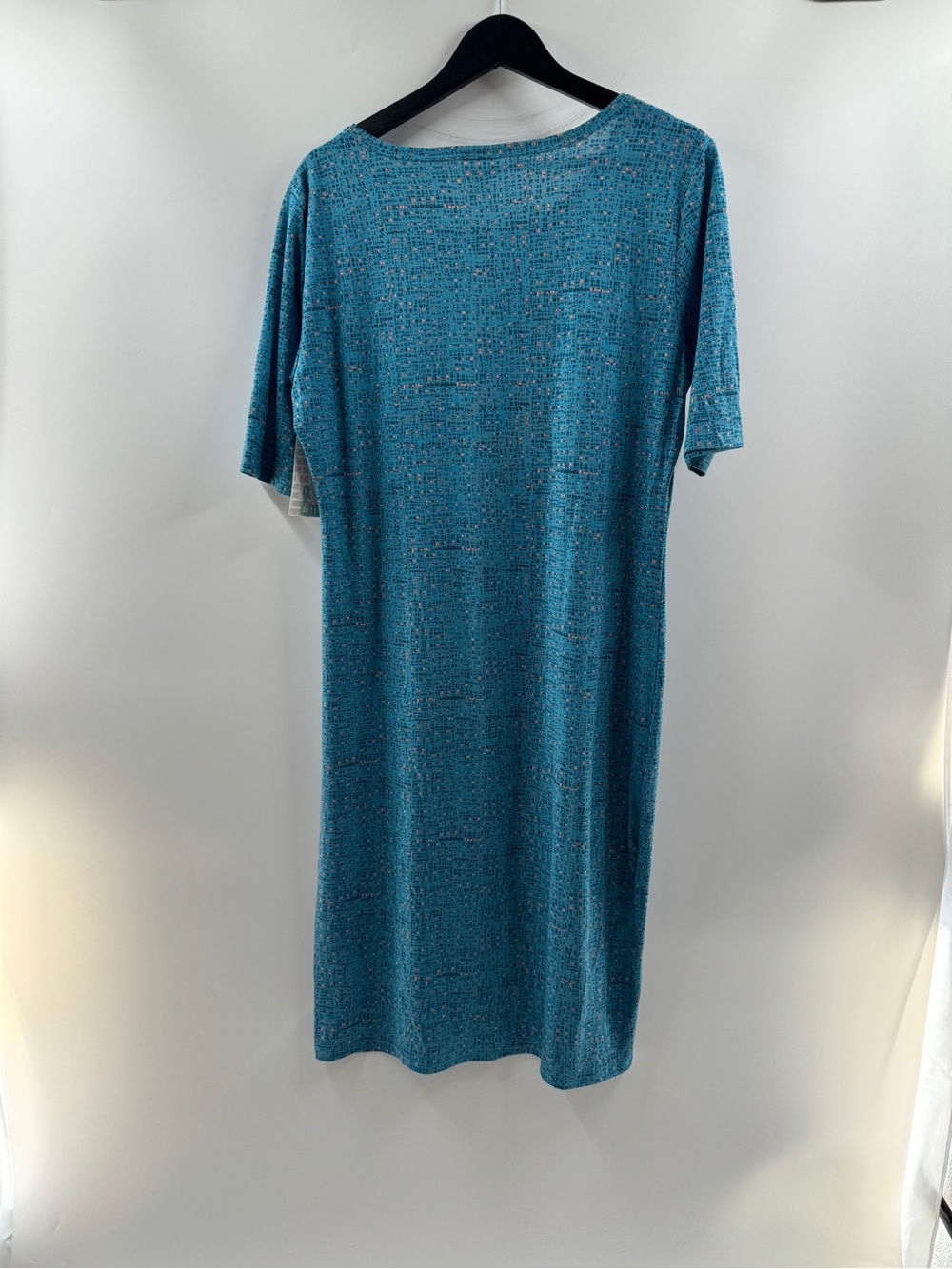 LuLaRoe Julia Blue Geometric Print T-Shirt Dress – Women’s 2XL NWT - Picture 5 of 7